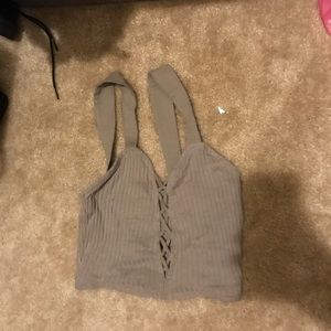Grey crop top